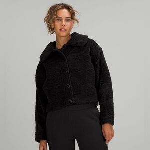 Lululemon black textured fleece jacket
